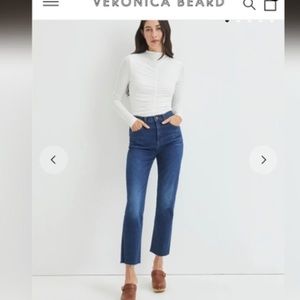 NWT Veronica Beard Ryleigh high rise slim straight denim brand new size 26